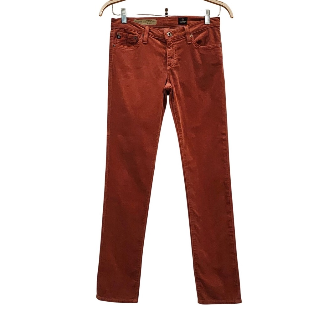 AG Adriano Goldschmied The Stilt Calypso Corduroy Jeans Women 27R Terracotta
